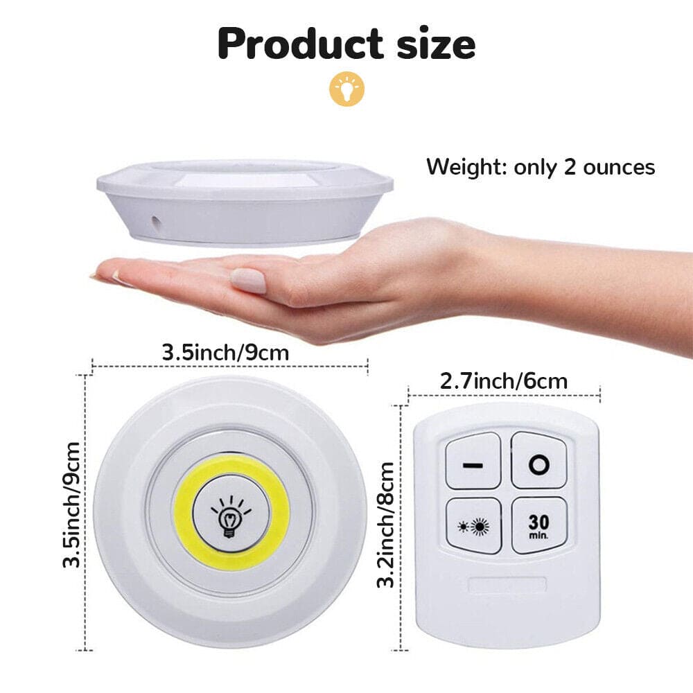 Set Of 3 Wireless Remote Control Night Light, 3W Super Bright COB Under Cabinet Light, Dimmable Wardrobe Closet Cupboard Door Lamp, Under Cabinet Closet Night Light Set Of 3 Wireless Remote Control Night Light, 3W Super Bright COB Under Cabinet Light, Dimmable Wardrobe Closet Cupboard Door Lamp, Under Cabinet Closet Night Light